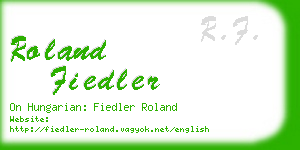 roland fiedler business card